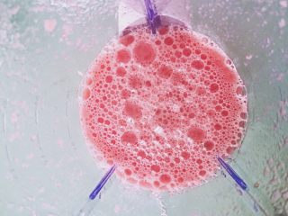 1、原汁原味水果冰棒,西瓜切块放入榨汁机或料理机打汁。西瓜汁水本身就多汁且甜不需要额外再加水或糖。