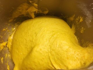 10、蔓越莓南瓜发糕,面包机揉好后取出