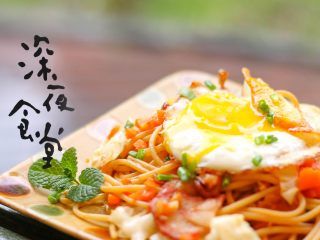 13、酱油炒面,摆盘~