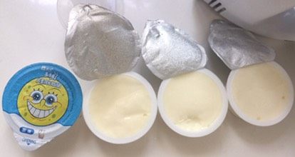 15、家庭版豆乳盒子,加入干酪,我用的未来星原味干酪,一盒四个。如果有奶油奶酪,提前软化加入