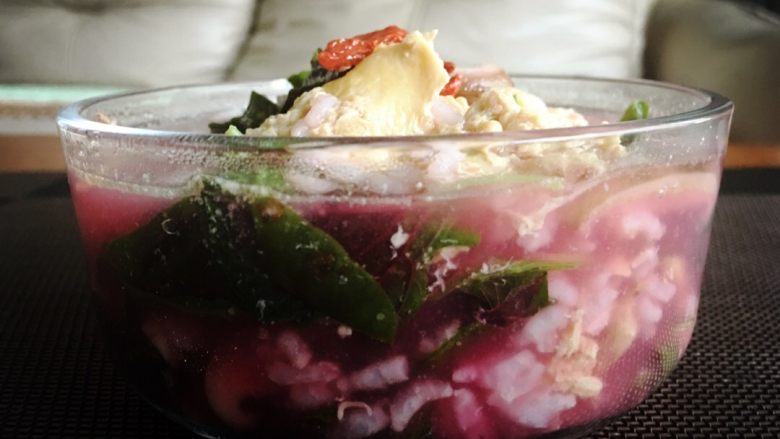 红黑磨云香蛋泡饭