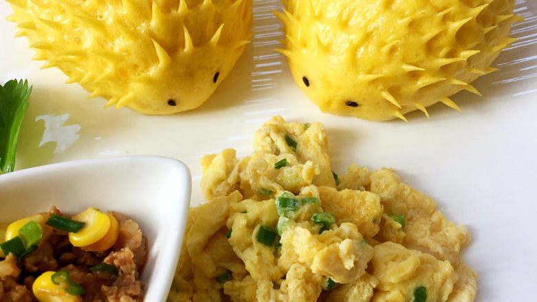 可爱小刺猬香甜南瓜馒头