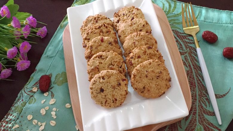 红枣燕麦饼干家有烤箱