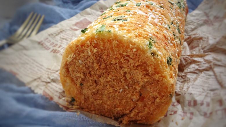 香葱肉松面包卷65度汤种法