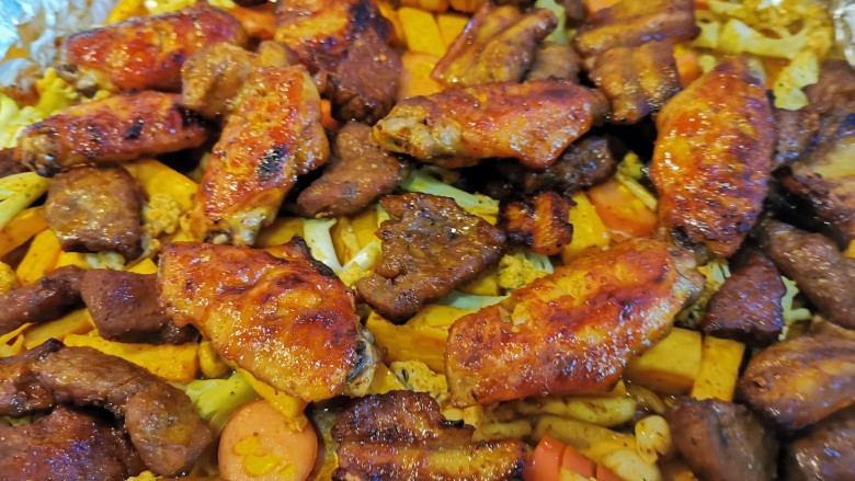 家庭版快手烧烤大餐有肉有菜