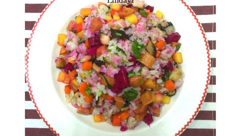 五彩扬州炒饭健康美颜餐