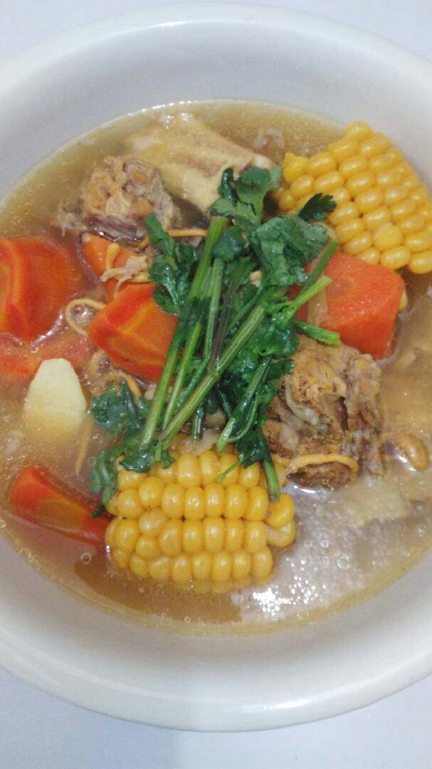 滋补元气汤虫草花玉米山药胡萝卜龙骨汤创建5元2017