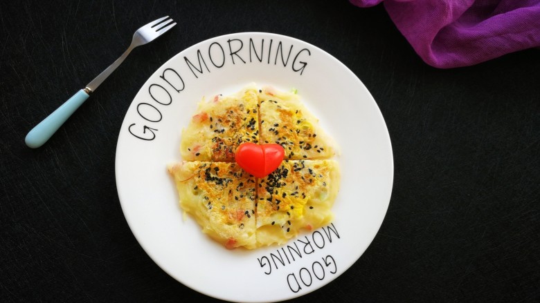 圆土豆培根土豆丝煎饼