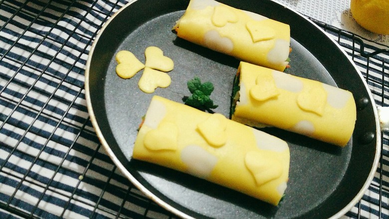 健康吃早餐――无油低脂手握三丝鸡蛋饼