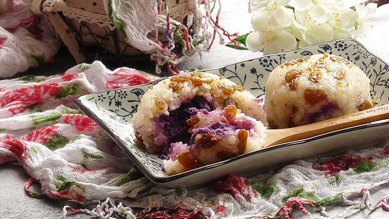 桂花紫薯糯米饭