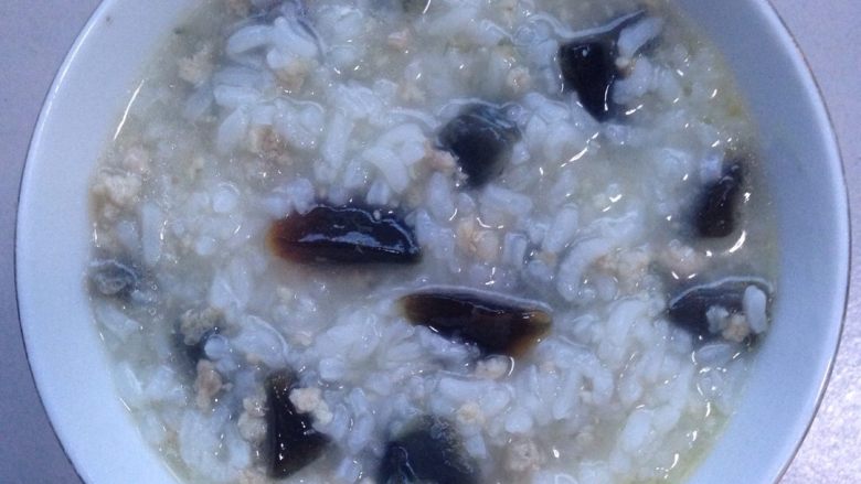 皮蛋肉沫粥一人份