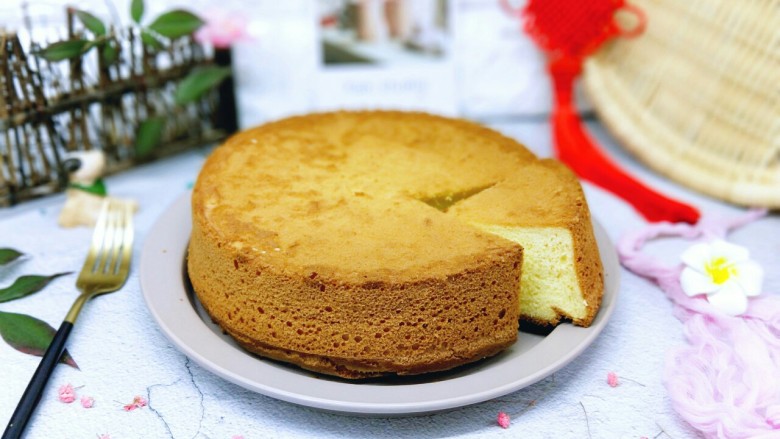 春节家宴饭后甜点橙汁戚风蛋糕