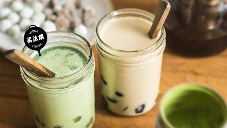 两种珍珠波霸奶茶