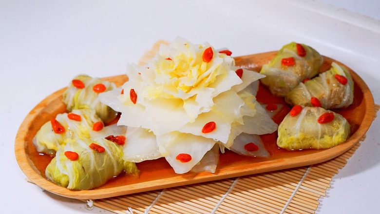 仪式感的宴席菜莲花翡翠卷