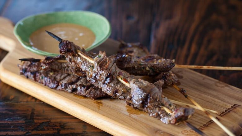 自制烤沙爹牛肉串撸串在家撸