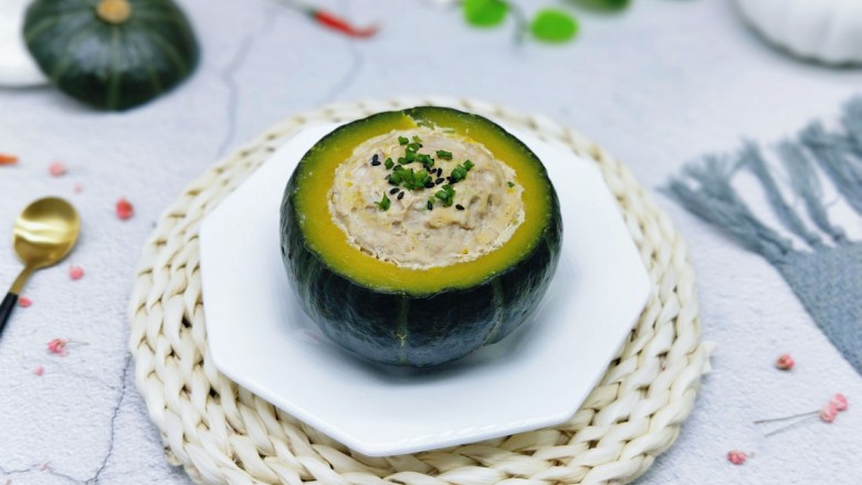 感恩节食谱有机南瓜肉糜盅