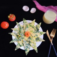 快手早餐菠菜鸡蛋饼