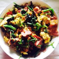 大力菠菜炒培根