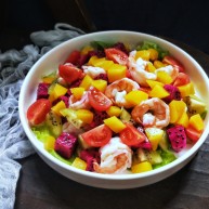 营养虾仁健康水果沙拉