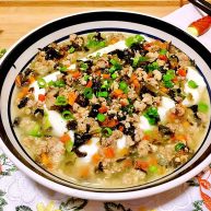 鲜嫩香滑美美哒彩蔬肉末蒸豆腐