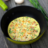 虾仁火腿鸡蛋饼