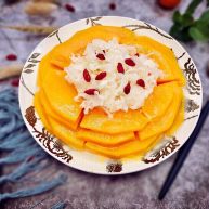 吉祥年菜金银满屋福满仓椰香南瓜蒸银耳