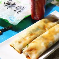 自制鸡蛋青菜肠粉