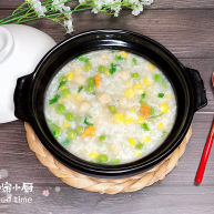 冬日暖心菜扇贝田园砂锅粥