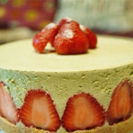 草莓抹茶芝士蛋糕