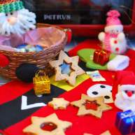 圣诞节蔓越莓玻璃糖饼干