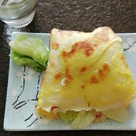 家庭版简易鸡蛋卷饼双蛋青菜营养版