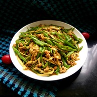 肉沫豆角豆腐丝