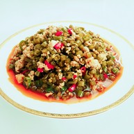 红油泡豇豆炒肉末