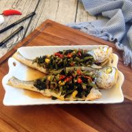 肉末雪菜蒸黄鱼