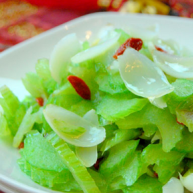 西芹杞子炒百合