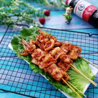 家庭版铁板烧鱿鱼串家庭