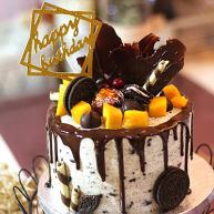 火爆ins的滴落蛋糕奥利奥咸奶油蛋糕