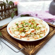 新年必备的双味儿蟹肉蒸金针菇