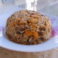 电饭煲南瓜香菇肉末焖饭