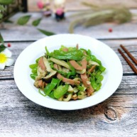 松茸火腿炒青椒