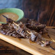 自制烤沙爹牛肉串撸串在家撸