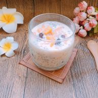 干了这杯蔓越莓芒果西米露吧