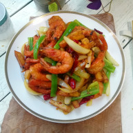 干煸大虾土豆条