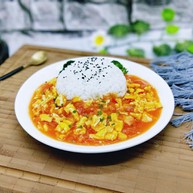 番茄炒蛋盖浇饭