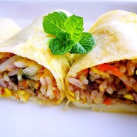 三文鱼饭卷西洋参鸡汤